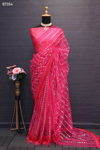 D.NO. BT354 BY BT BUTTERFLY NET SAREE MANUFACTURER IN INDIA